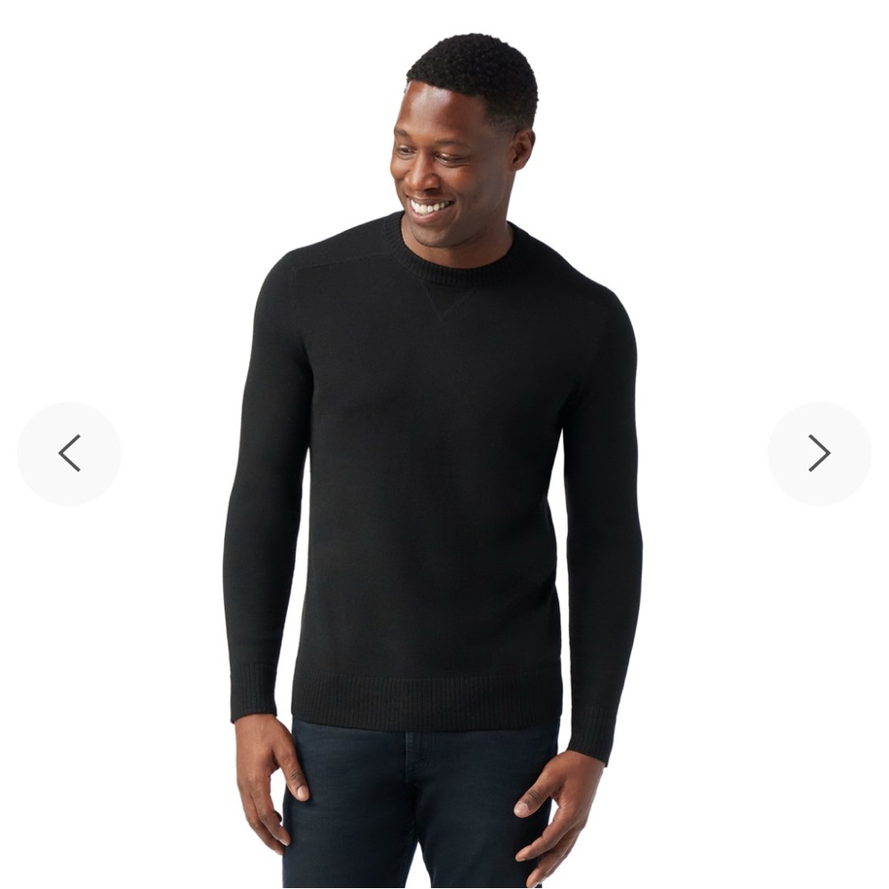 Smartwool Men’s Black Sparwood Crew Neck Sweater size medium